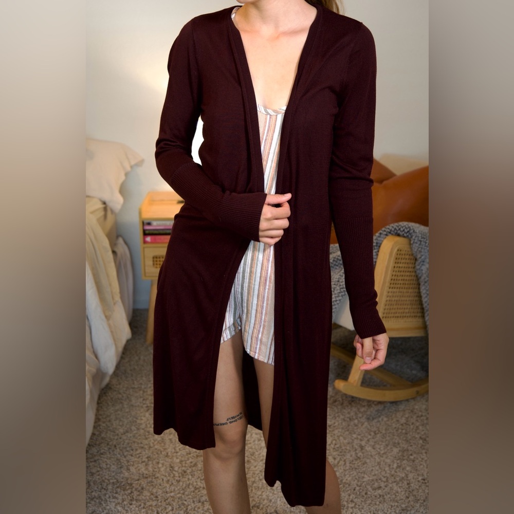 H&M Deep Burgundy Knitwear Cardigan